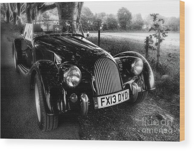 Classic Car Wood Print featuring the photograph Morgan on King's Road, Ireland by Norma Warden