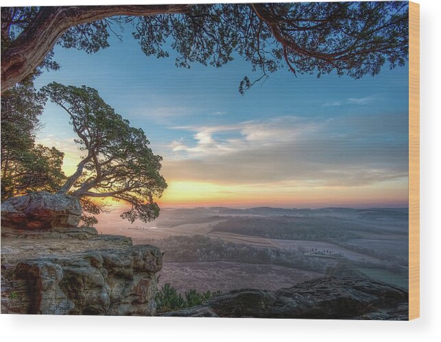 Sunrise Wood Print featuring the photograph Morning by Brad Bellisle