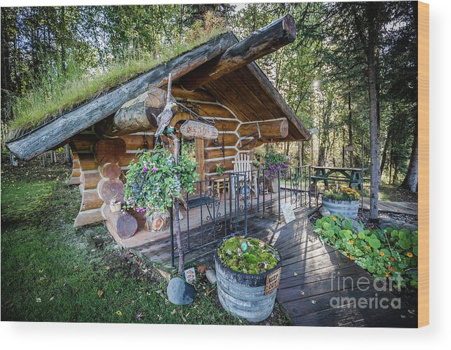 The Hobbit Hut Wood Print featuring the photograph Morning in the Woods by Eva Lechner