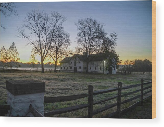 Erdenheim Wood Print featuring the photograph Morning in Whitemarsh Pa by Bill Cannon