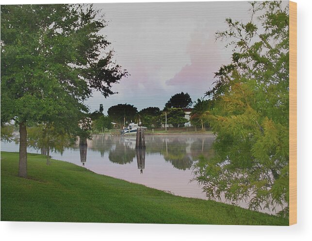 River Wood Print featuring the photograph Morning Reflections by Judy Hall-Folde