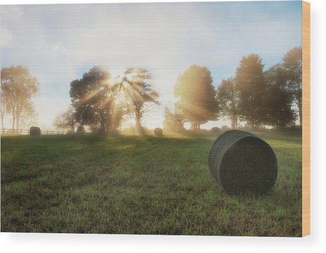Beams Of Light Wood Print featuring the photograph Morning Rolls by Bill Wakeley