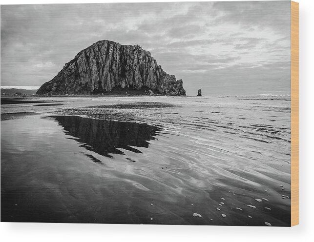 California Wood Print featuring the photograph Morro Rock II by Margaret Pitcher