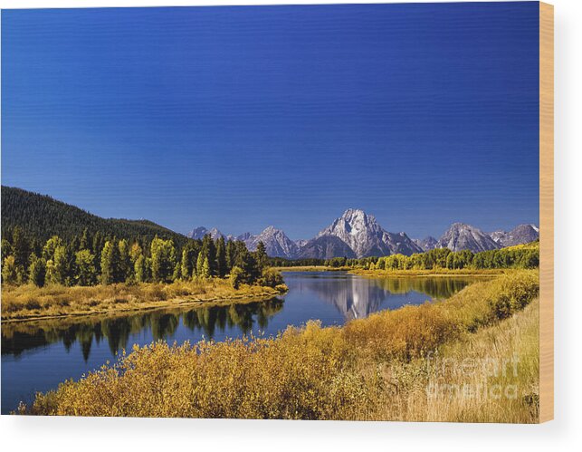 Landscape Wood Print featuring the photograph Mount Moran by Mark Jackson