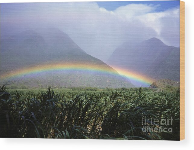 Across Wood Print featuring the photograph Mountain Rainbow by Bill Schildge - Printscapes