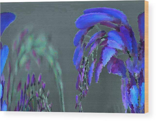 Flowers Wood Print featuring the photograph MPrints - Wisteria by M Stuart
