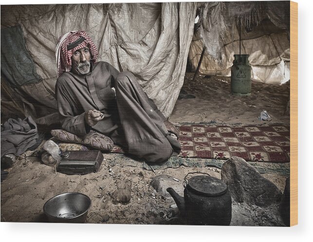 Bedouin Wood Print featuring the photograph Mr Ali by Ben Mcrae