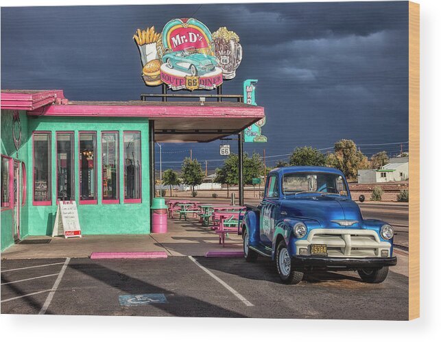 Route 66 Wood Print featuring the photograph Mr Ds by Diana Powell