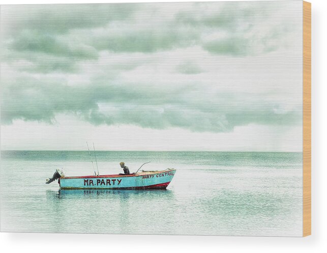 Alone Wood Print featuring the photograph Mr. Party by Robert FERD Frank