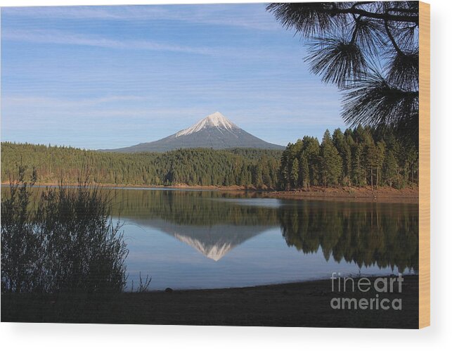 Mt Wood Print featuring the photograph Mt McLaughlin or Pitt by Marie Neder