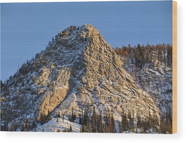 Mountain Wood Print featuring the photograph Mt. Royal by Tobin Truslow