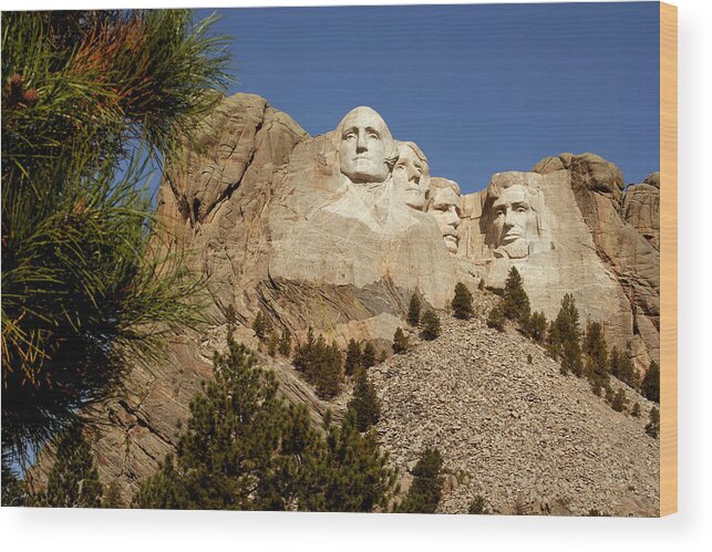 Mount Rushmore Wood Print featuring the photograph Mt Rushmore II by Mike Oistad