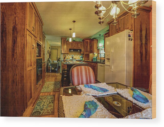 Real Estate Photography Wood Print featuring the photograph Mt Vernon Kitchen by Jeff Kurtz