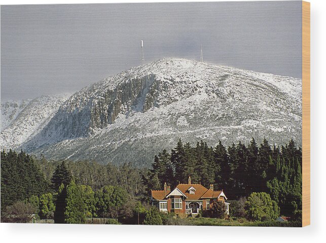 Mt Wellington Wood Print featuring the photograph Mt Wellington Snow Beauty by Anthony Davey