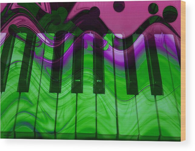 Music In Color Wood Print featuring the photograph Music in color by Linda Sannuti