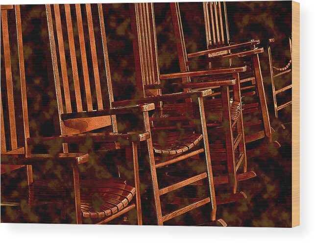 Chairs Wood Print featuring the photograph Musical Chairs by Lynda Lehmann