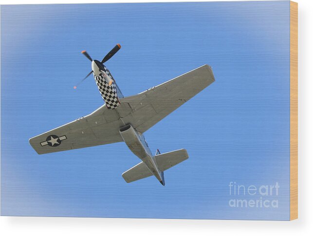 Mustang Wood Print featuring the photograph Mustang Overhead by Tom Claud