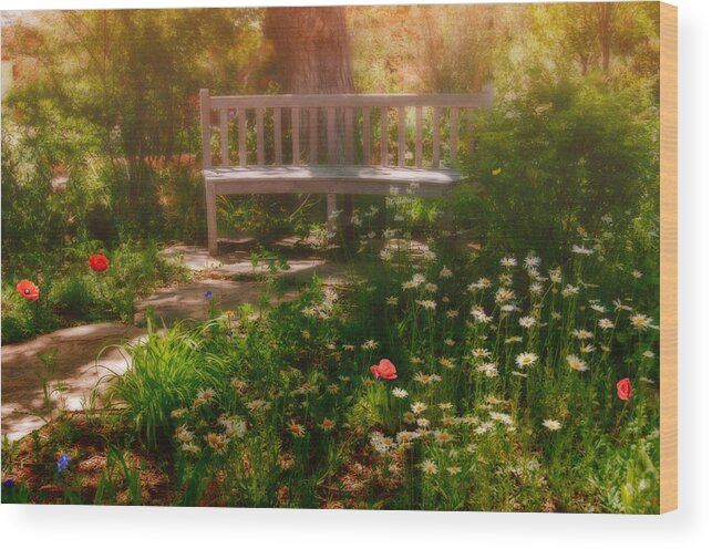 Flowers Wood Print featuring the photograph My Secret place by Carolyn D'Alessandro