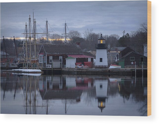 Mystic Seaport Wood Print featuring the photograph Mystic Seaport by Kirkodd Photography Of New England