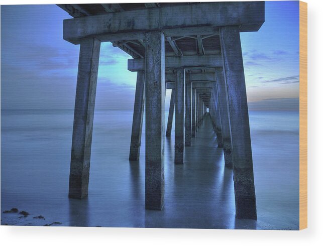 Photograph Wood Print featuring the photograph Naples Pier by Kelly Wade