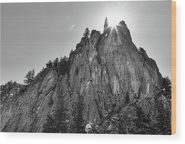 Pinnacle Wood Print featuring the photograph Narrows Pinnacle Boulder Canyon by James BO Insogna