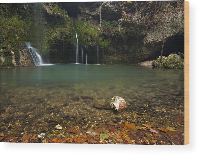 Waterfall Wood Print featuring the photograph Natural Falls by Jonas Wingfield