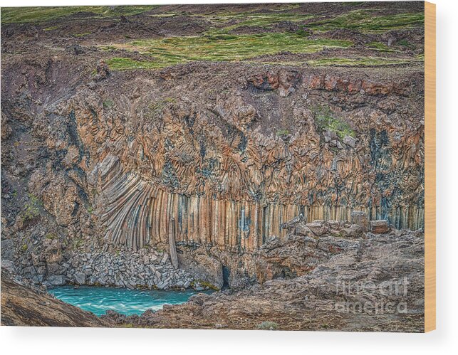 Iceland Wood Print featuring the photograph Nature carvings by Izet Kapetanovic