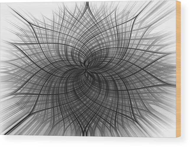 Black Wood Print featuring the digital art Negativity by Carolyn Marshall