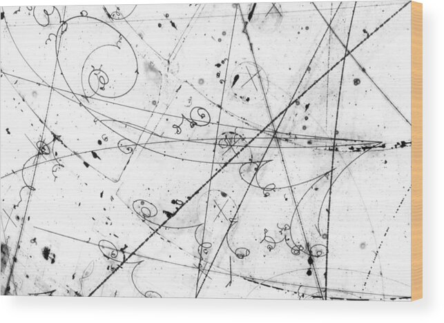 Salt Wood Print featuring the photograph Neutrino Particle Interaction Event by Fermi National Accelerator Laboratory