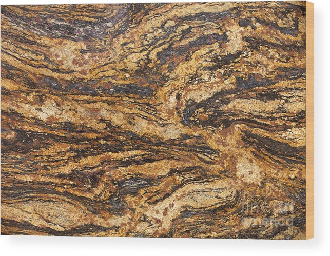 Granite Wood Print featuring the photograph New Magma granite by Anthony Totah