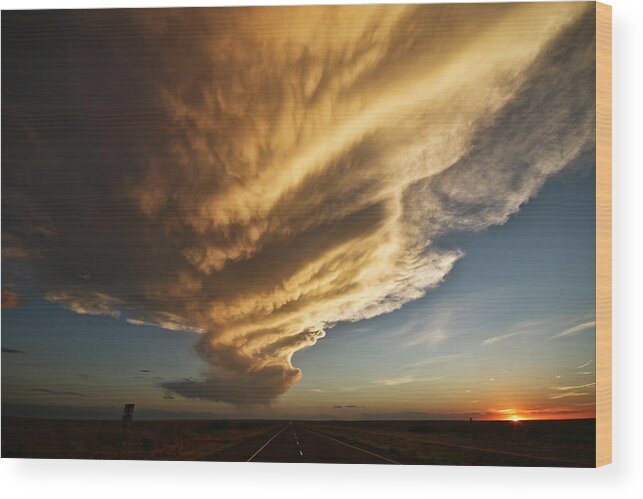 New Mexico Wood Print featuring the photograph New Mexico Structure by Ryan Crouse
