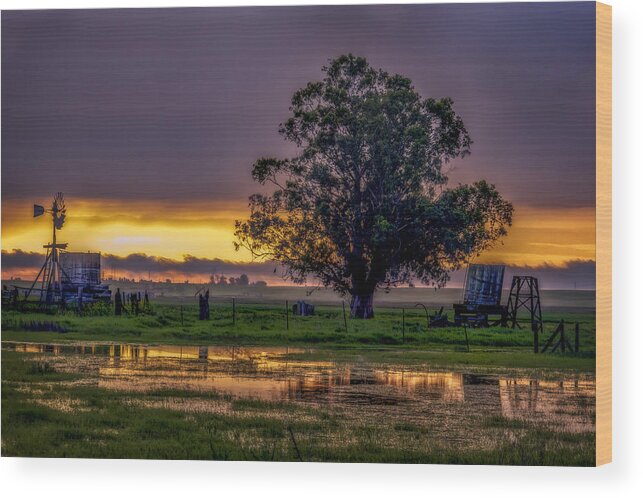 Route 12 Wood Print featuring the photograph New Morning Sunrise by Bruce Bottomley