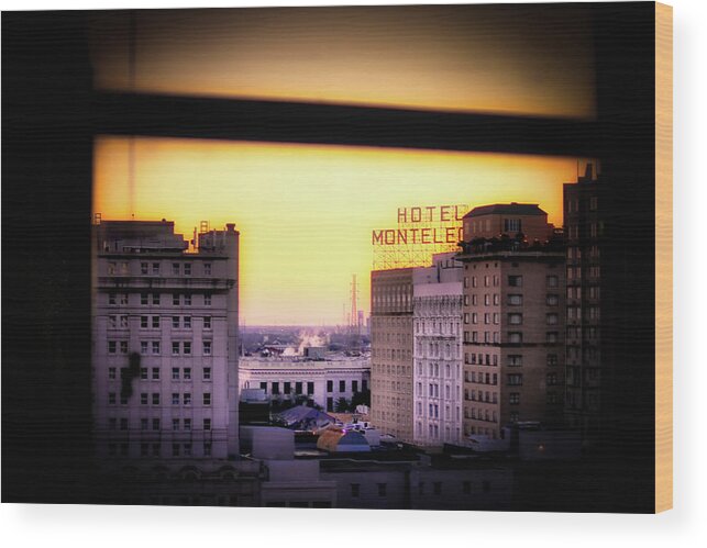 New Orleans Wood Print featuring the photograph New Orleans Window Sunrise by Jim Albritton