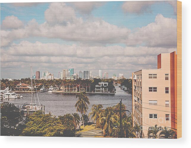 Florida Wood Print featuring the photograph New River Fort Lauderdale by Scott Pellegrin