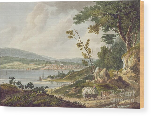 Landscape Wood Print featuring the painting Newburg by William Guy Wall