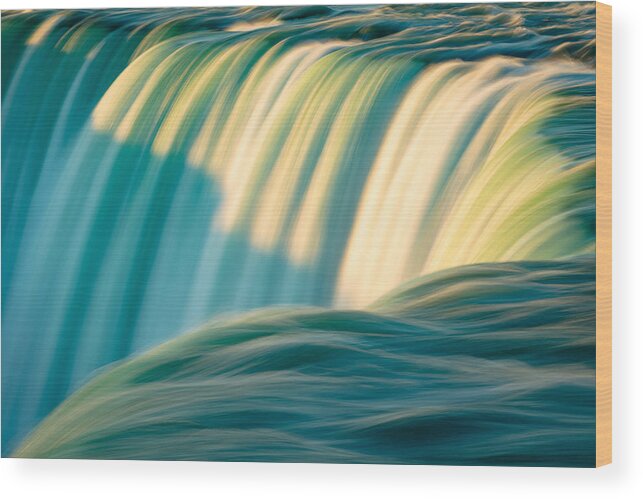 Canadian Falls Wood Print featuring the photograph Niagara Falls - Abstract I by Mark Rogers