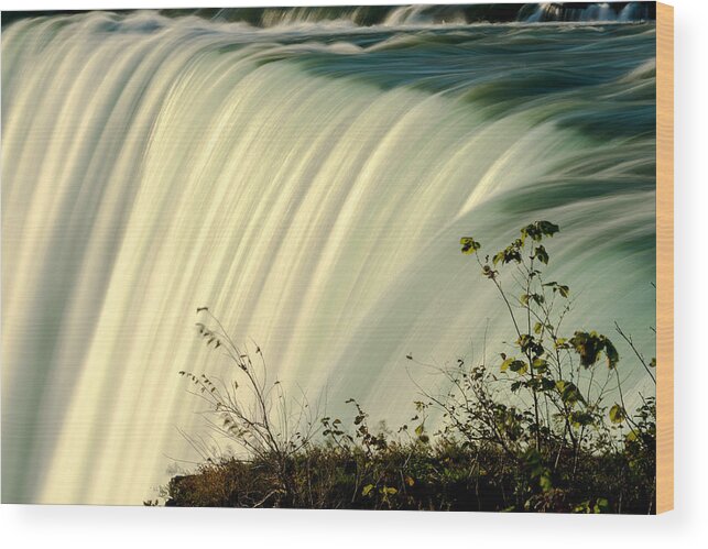 Canadian Falls Wood Print featuring the photograph Niagara Falls - Abstract III by Mark Rogers