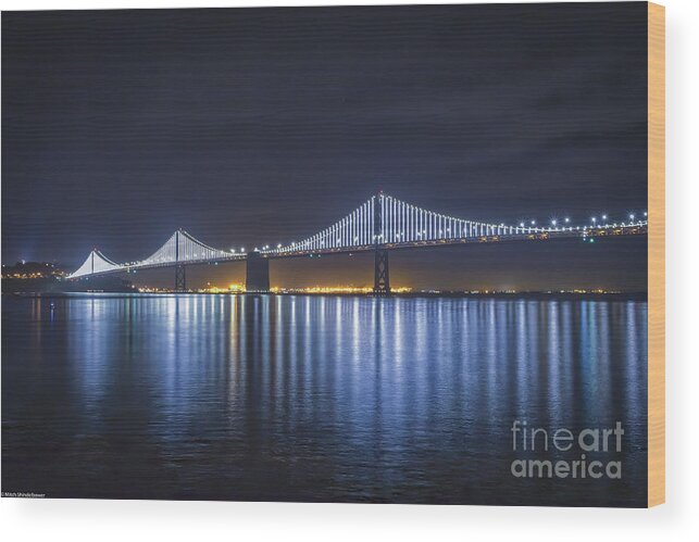 Night Bridge Wood Print featuring the photograph Night Bridge by Mitch Shindelbower