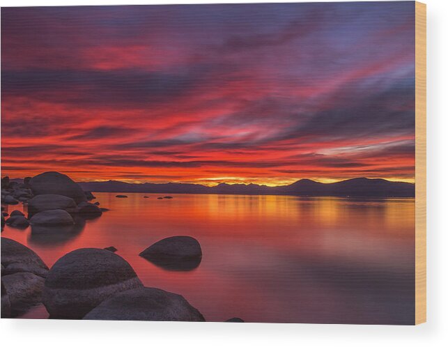 Landscape Wood Print featuring the photograph Nightfall by Marc Crumpler