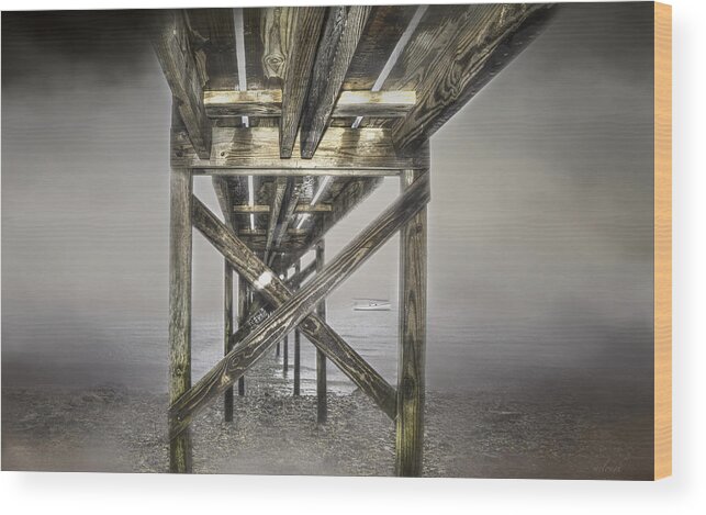 Docks Wood Print featuring the photograph No Place to Go by Mary Clough