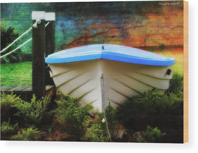 Boats Wood Print featuring the photograph No water 01 by Kevin Chippindall