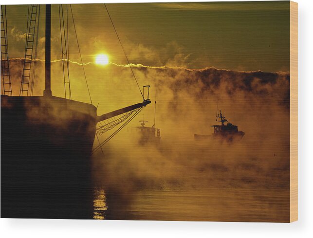 Sea Smoke Wood Print featuring the photograph North End Burr by Jeff Cooper