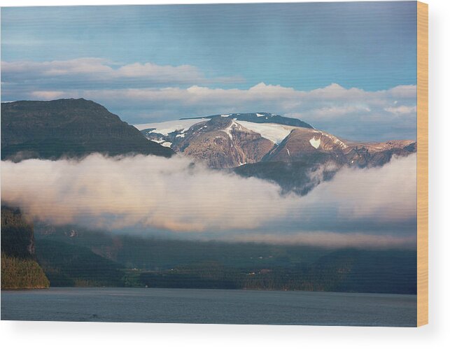 Norway Wood Print featuring the photograph Norway Fjord Innvikfjorden by Andy Myatt