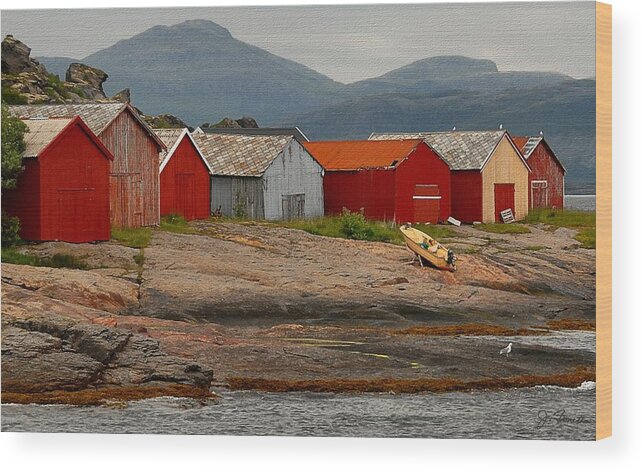Norway Wood Print featuring the photograph Norwegian Coast No. 3 by Joe Bonita