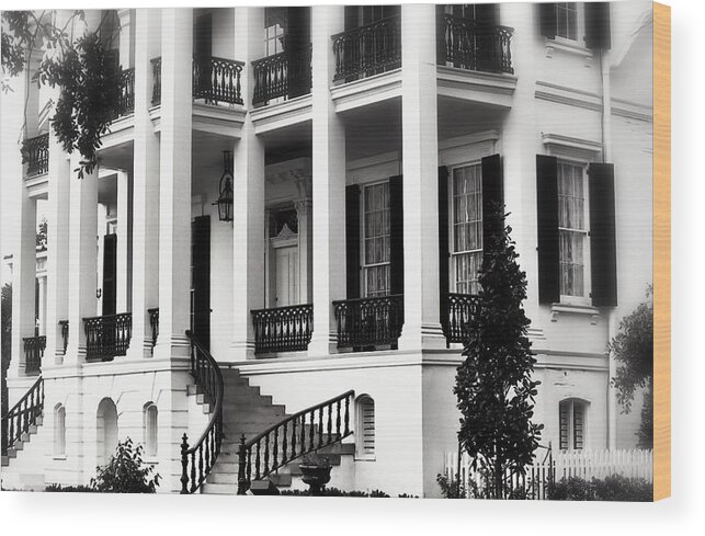 Southern Mansions Wood Print featuring the photograph Nottoway Plantation by Nadalyn Larsen