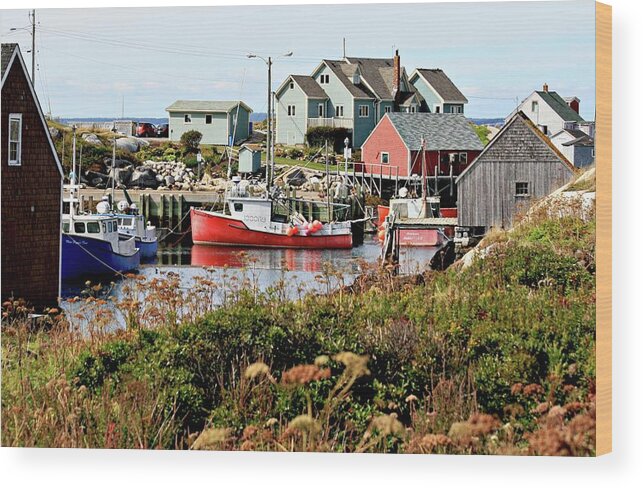 Fishing Wood Print featuring the photograph Nova Scotia Fishing Community by Jerry Battle