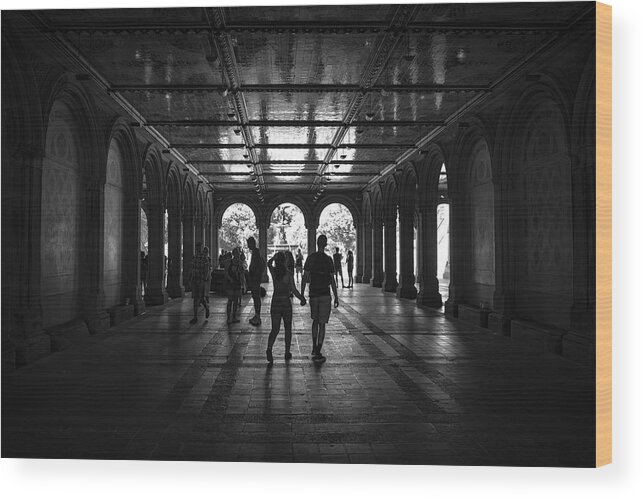 Black And White Wood Print featuring the photograph Nyc3 by Rob Dietrich