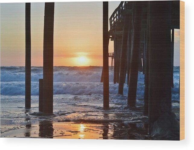 Obx Sunrise Wood Print featuring the photograph OBX Sunrise 6/18/16 by Barbara Ann Bell