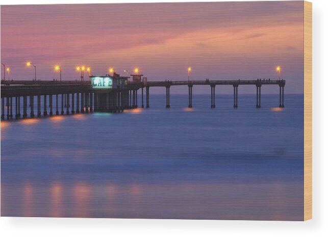 Ocean Beach Pier Wood Print featuring the photograph Ocean Beach Pier by Kelly Wade