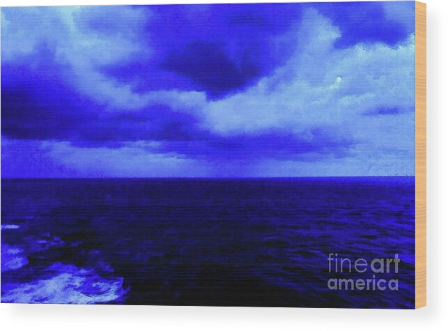 America Wood Print featuring the painting Ocean Blue Digital Painting by Robyn King